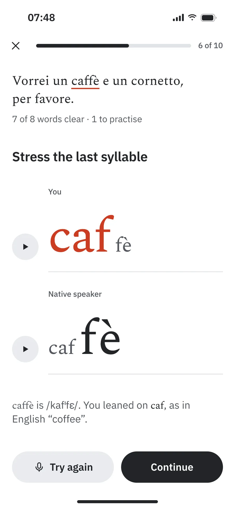 Parlo · Language lesson