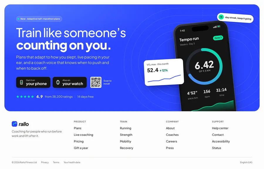 Rallo · App footer
