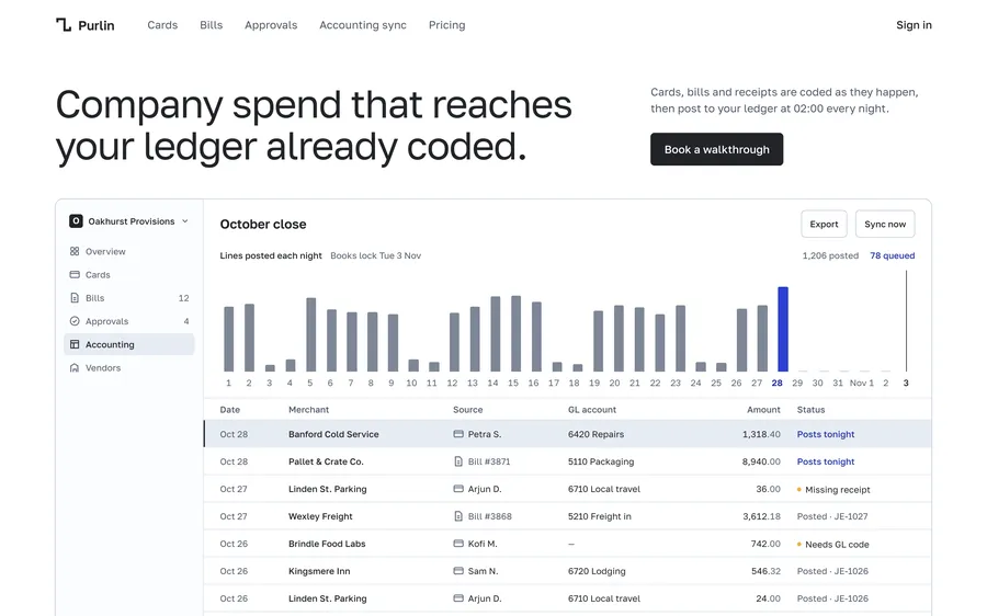 Purlin · Spend management